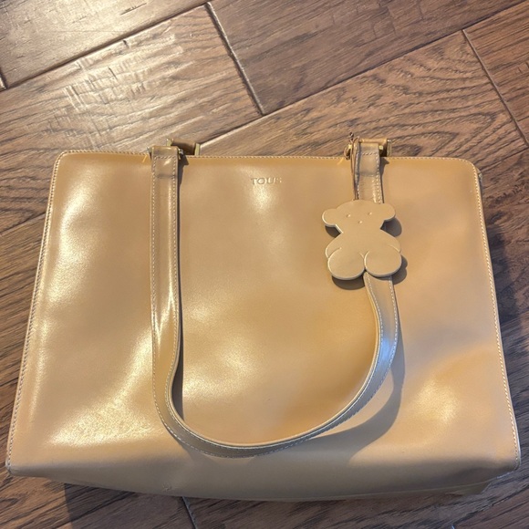 Tous Tan Leather Tote Bag